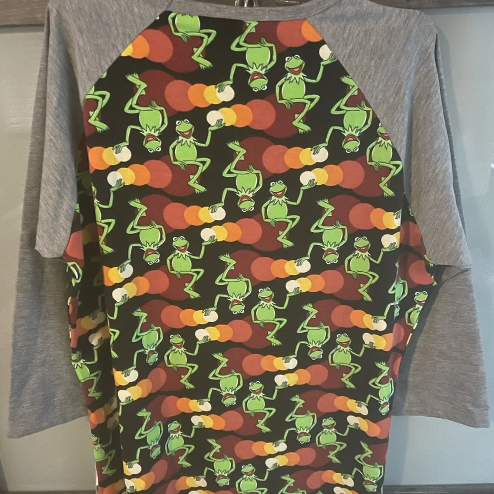 2- Lularoe Randy shirts. Disney print NWT and pink gently used. - Picture 2 of 6